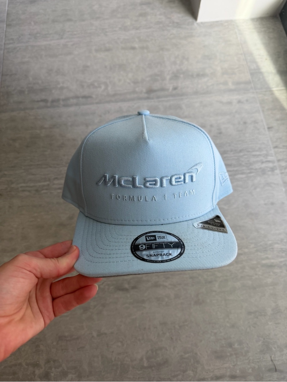 9FIFTY McLaren Formula 1 Team Light Blue Snapback Cap